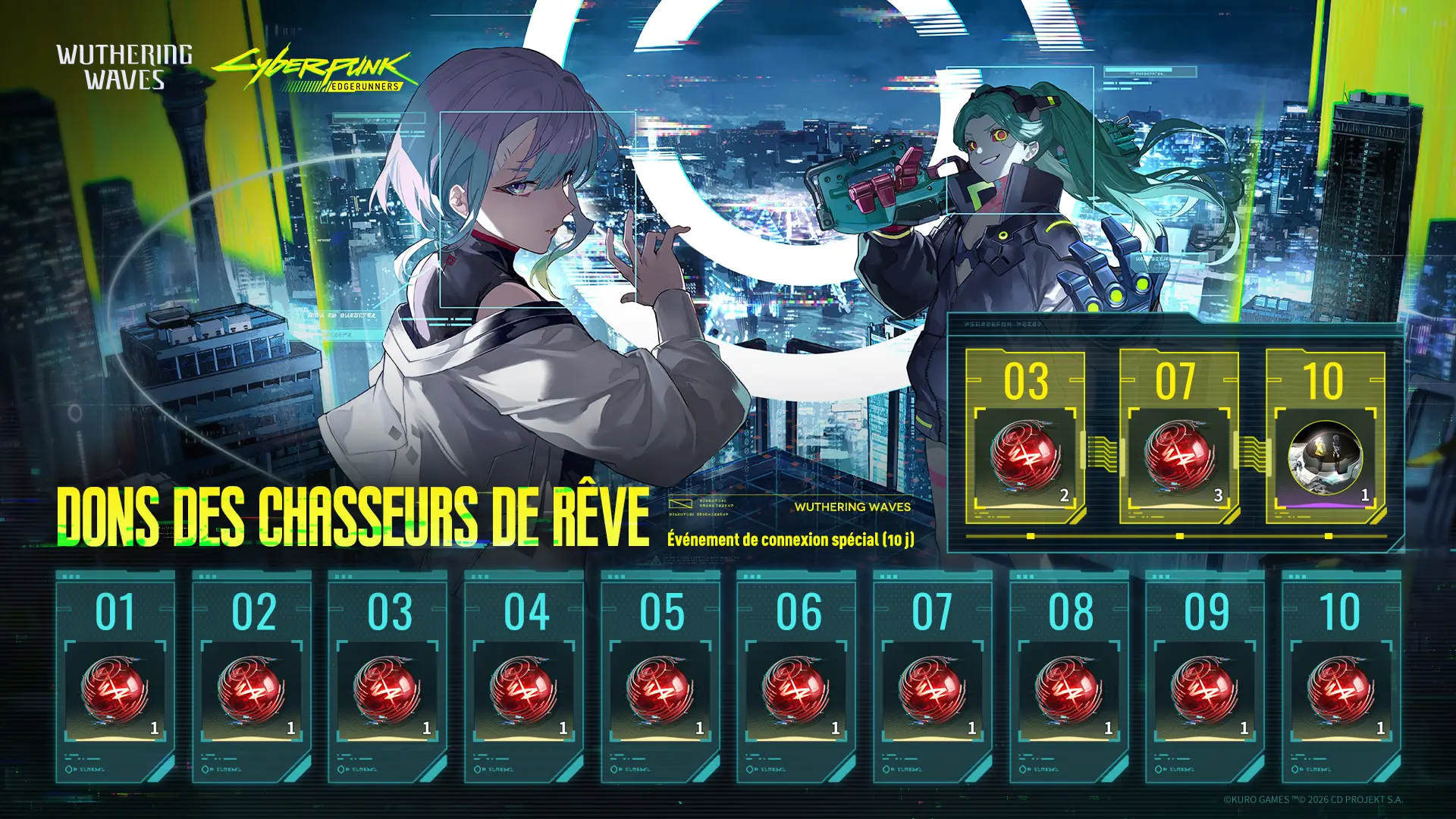 « Dons des chasseurs de rêve » Événement de connexion spécial (10 j)